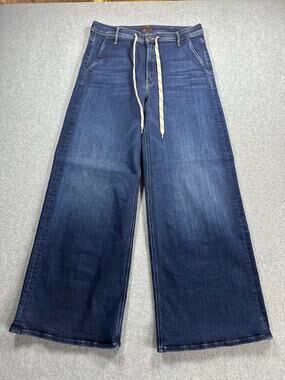 MOTHER Drawn Undercover Prep Sneak Wide Leg Jean Women's 31 Mind Games Wash NWOT